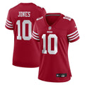 Women's Nike San Francisco 49ers Mac Jones Scarlet Team Game NFL Jersey