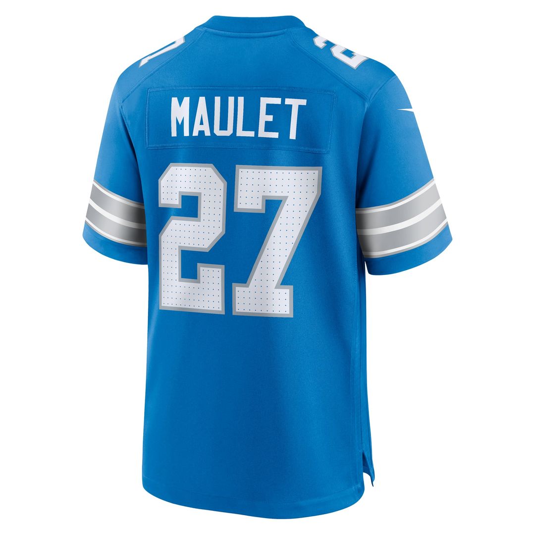Men's Nike Detroit Lions Arthur Maulet Blue Team Game NFL Jersey