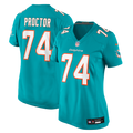 Women's Nike Miami Dolphins Kadyn Proctor Aqua Team Game NFL Jersey