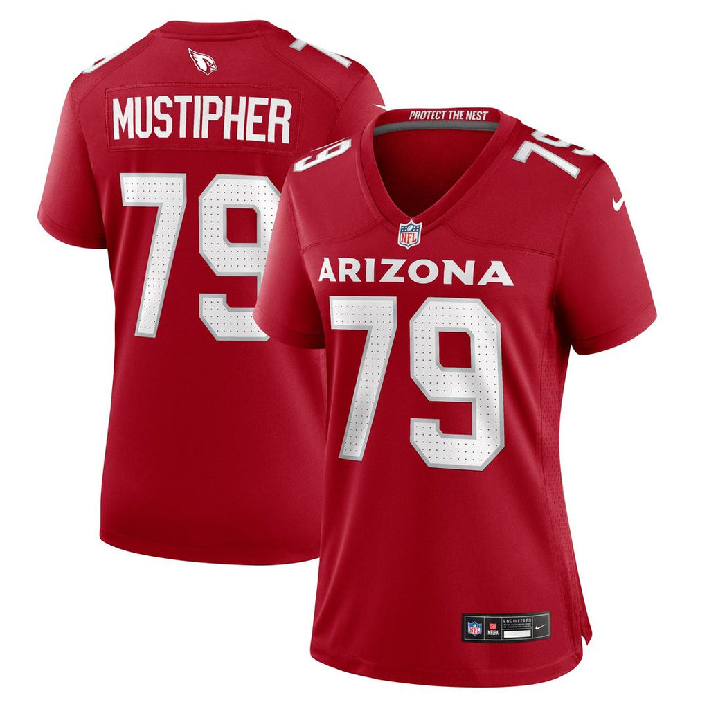 Women's Nike Arizona Cardinals PJ Mustipher Cardinal Team Game NFL Jersey