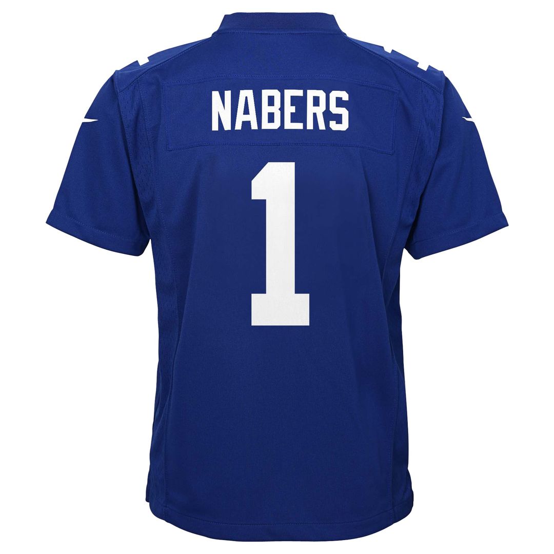 Youth Nike New York Giants Malik Nabers Royal Game NFL Jersey
