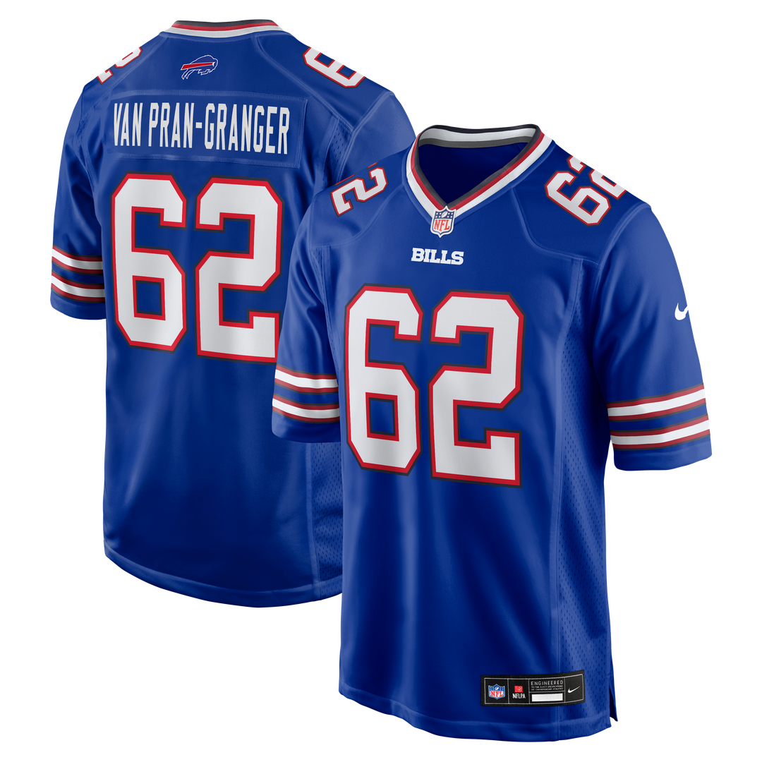 Men's Nike Buffalo Bills Sedrick Van Pran-Granger Royal Game NFL Jersey