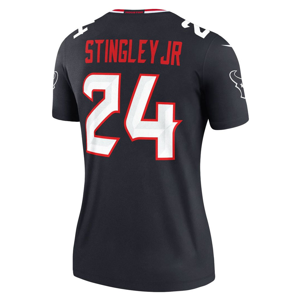 Women's Nike Houston Texans Derek Stingley Jr. Navy Legend Player NFL Performance Top