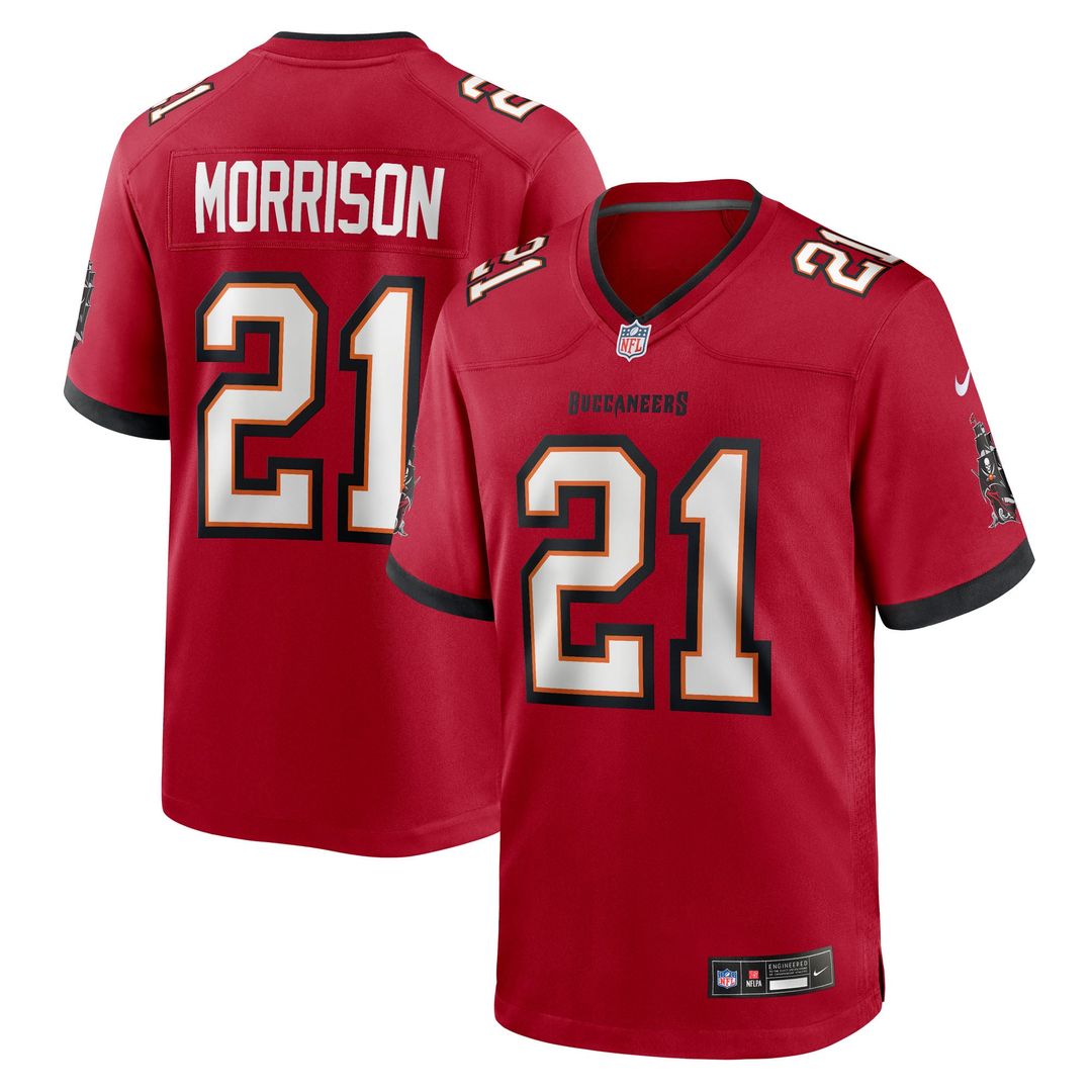 Men's Nike Tampa Bay Buccaneers Benjamin Morrison Red Team Game NFL Jersey