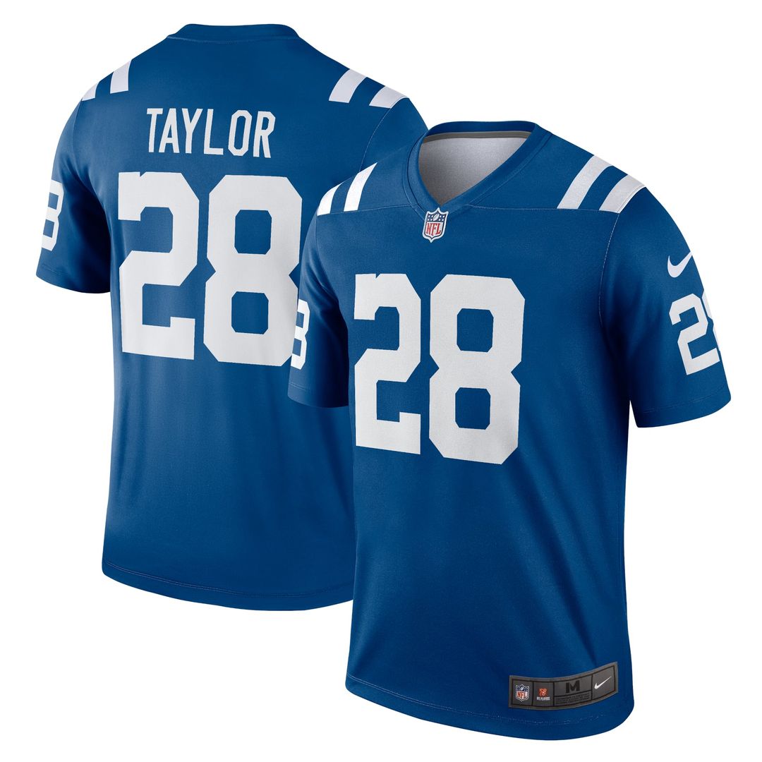 Men's Nike Indianapolis Colts Jonathan Taylor Royal Legend Player NFL Performance Top