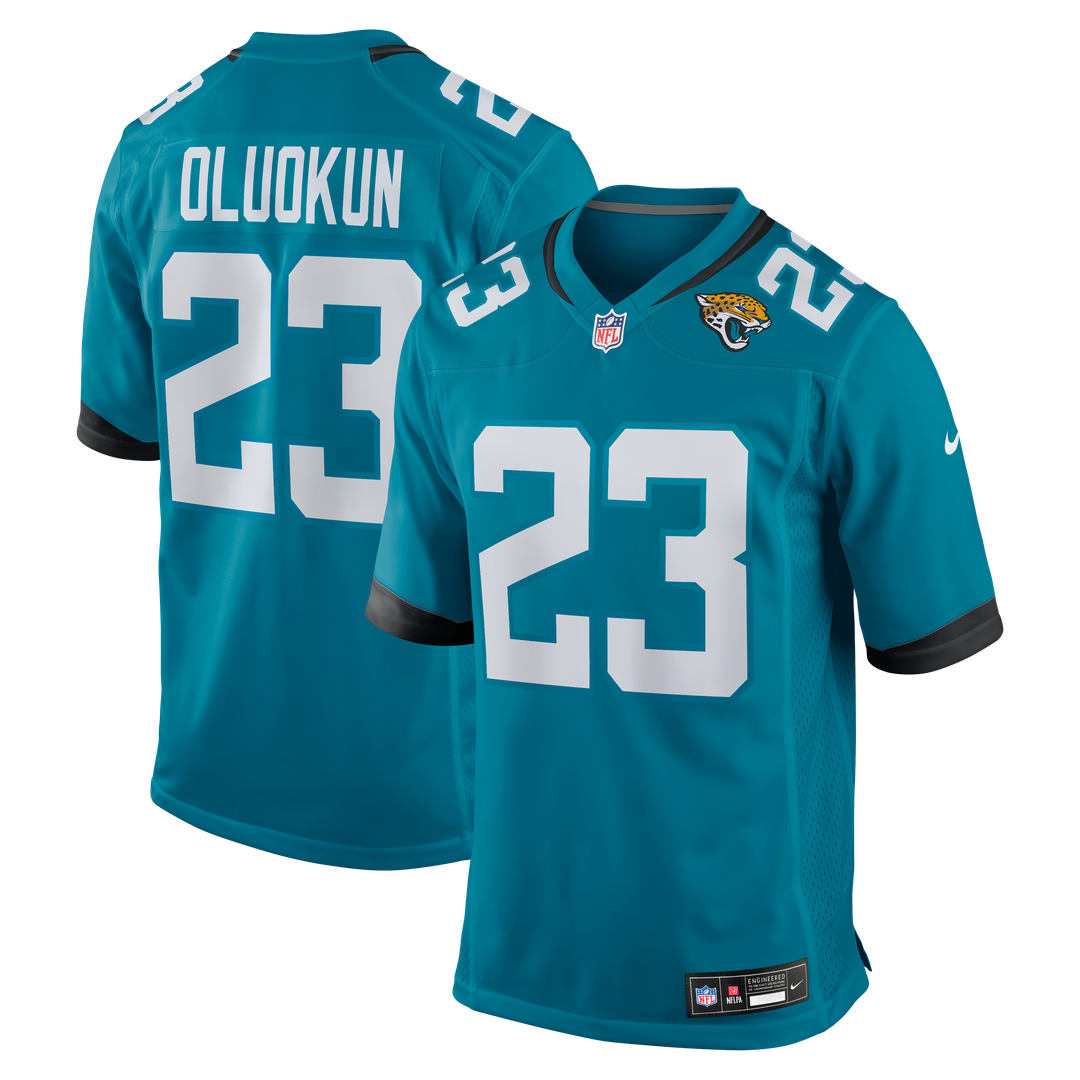 Men's Nike Jacksonville Jaguars Foyesade Oluokun Teal Game Player NFL Jersey