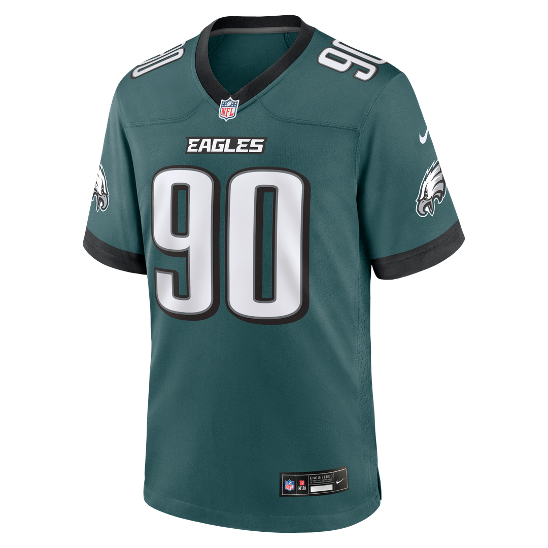Men's Nike Philadelphia Eagles Jordan Davis Midnight Green Team Game NFL Jersey