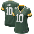 Women's Nike Green Bay Packers Jordan Love Green Game NFL Jersey