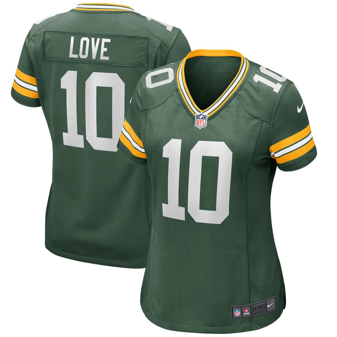 Women's Nike Green Bay Packers Jordan Love Green Game NFL Jersey