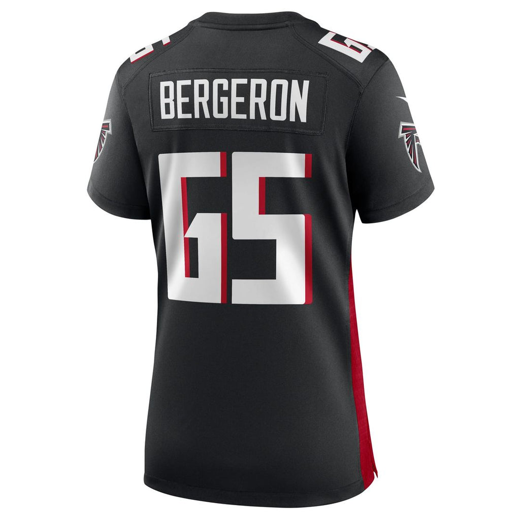 Women's Nike Atlanta Falcons Matthew Bergeron Black Team Game NFL Jersey