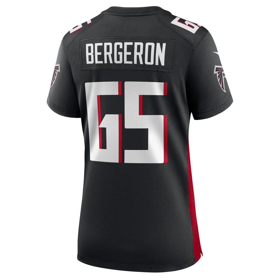 Women's Nike Atlanta Falcons Matthew Bergeron Black Team Game NFL Jersey