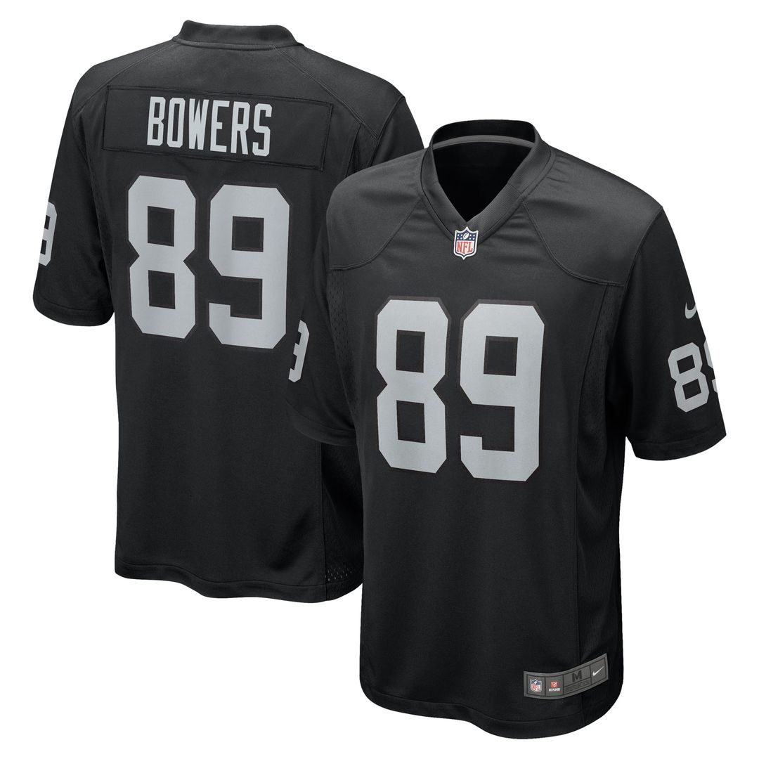 Men's Nike Las Vegas Raiders Brock Bowers Black Player Game NFL Jersey