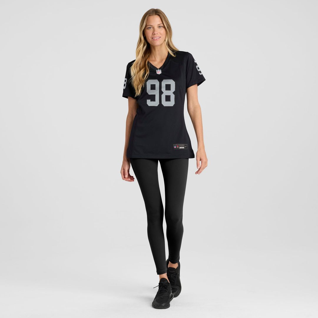 Women's Nike Las Vegas Raiders Maxx Crosby White Game NFL Jersey