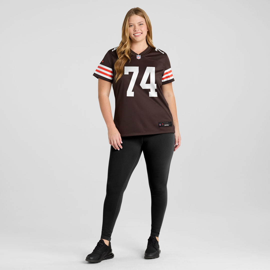Women's Nike Cleveland Browns Elgton Jenkins Brown Team Game NFL Jersey