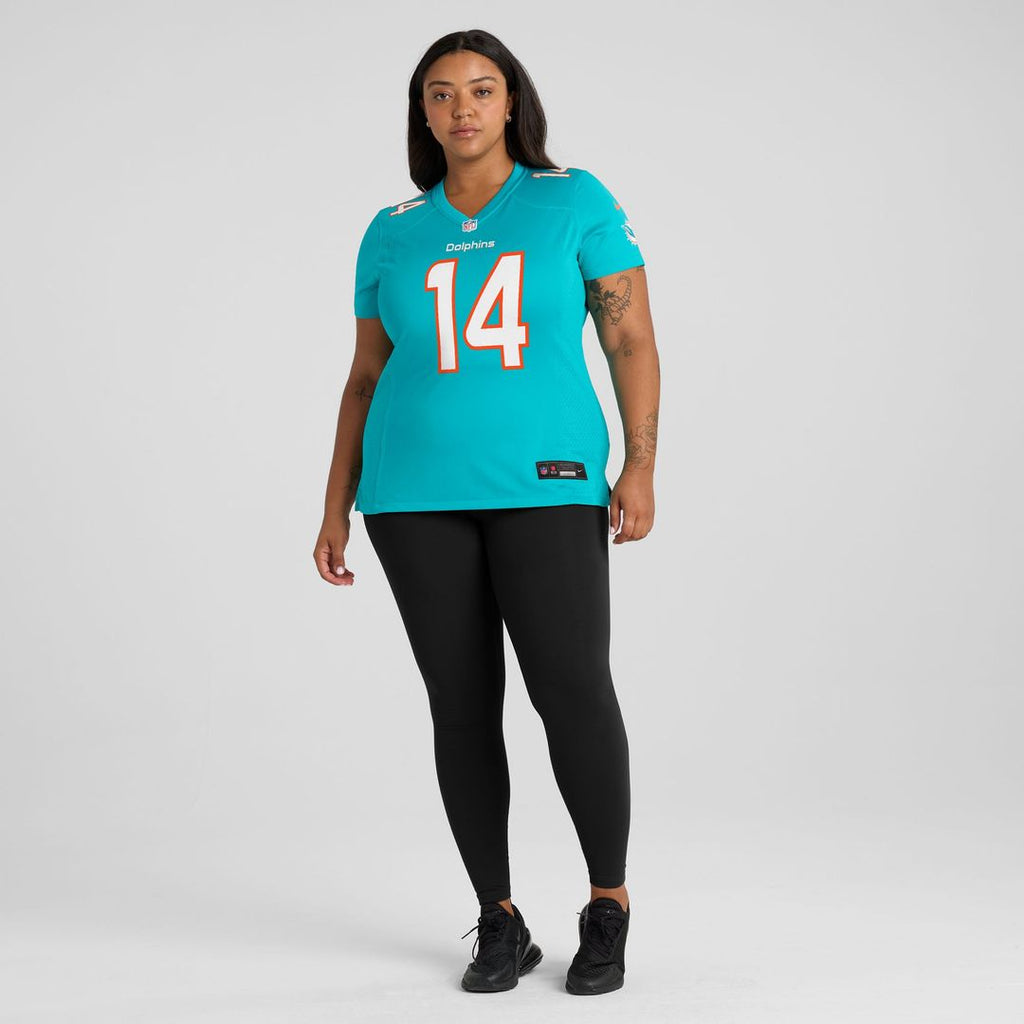 Women's Nike Miami Dolphins Quinn Ewers Aqua Team Game NFL Jersey