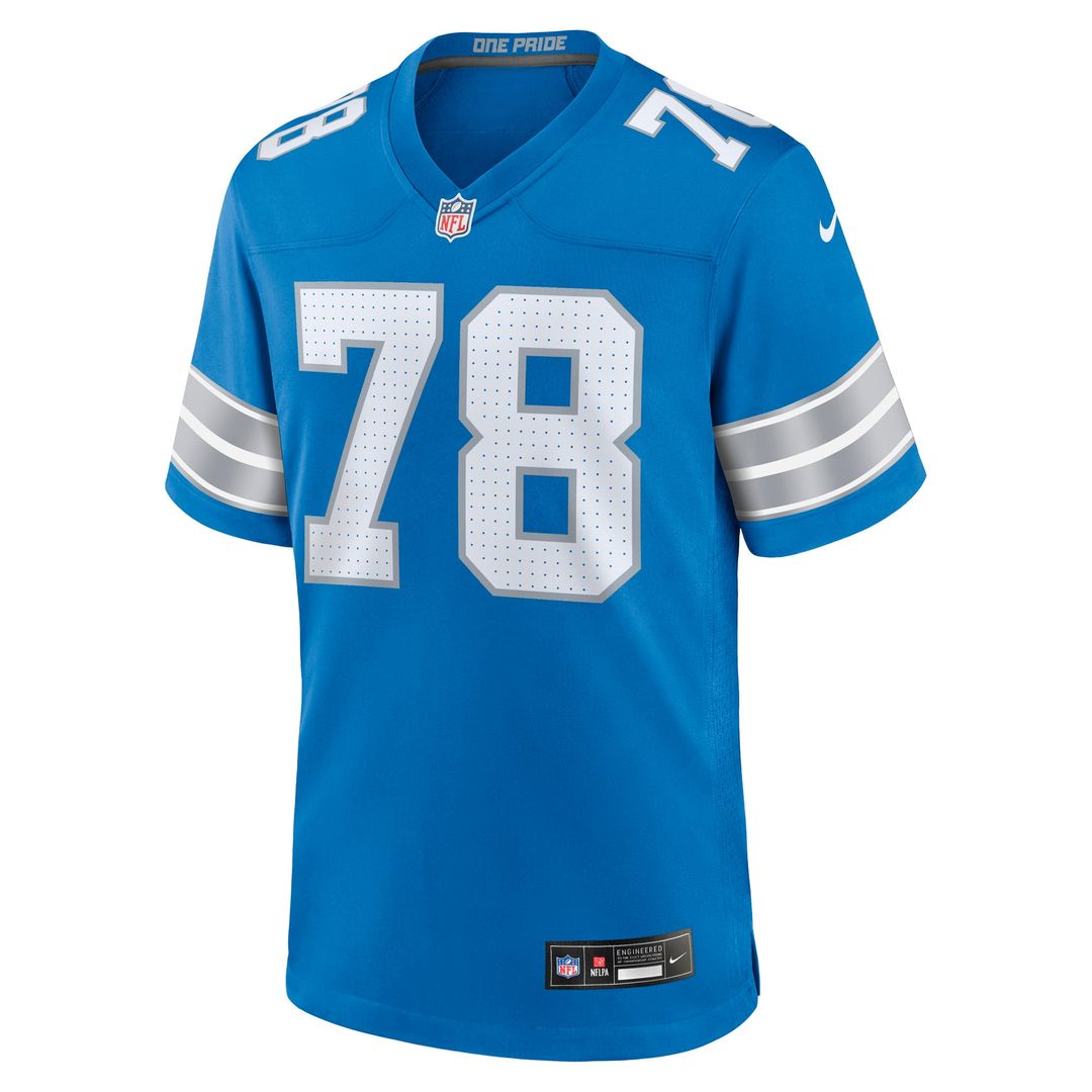 Men's Nike Detroit Lions Ben Bartch Blue Team Game NFL Jersey