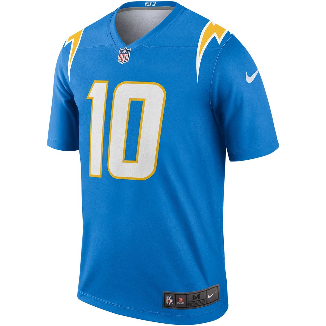 Men's Nike Los Angeles Chargers Justin Herbert Powder Blue Legend Player NFL Performance Top
