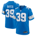 Men's Nike Detroit Lions Jake Bates Blue Team Game NFL Jersey