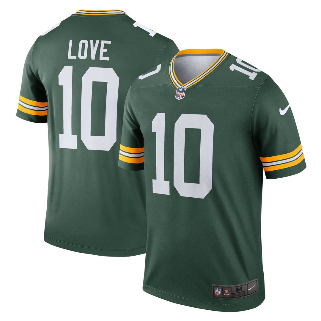 Men's Nike Green Bay Packers Jordan Love Navy The 1923 Classic Legend Player Dri-FIT Top NFL Jersey