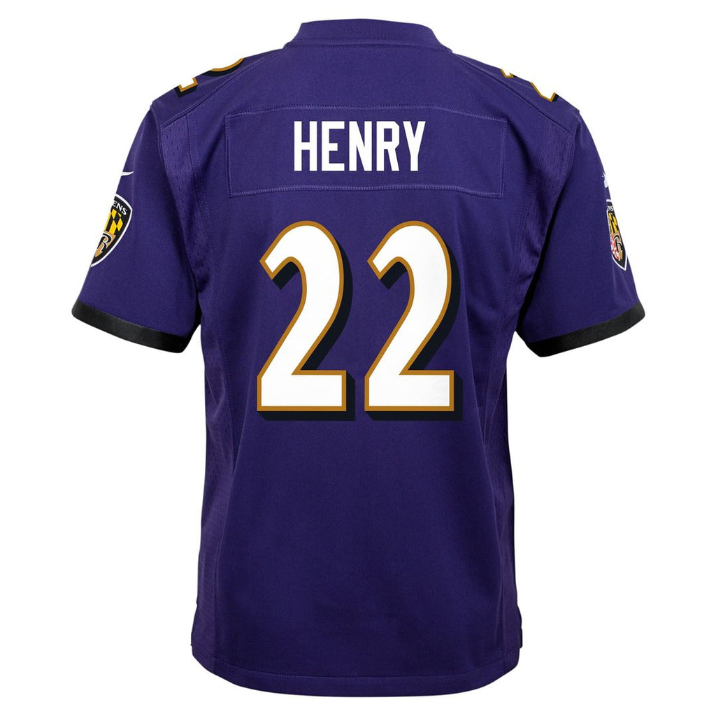 Youth Nike Baltimore Ravens Derrick Henry Purple Game NFL Jersey