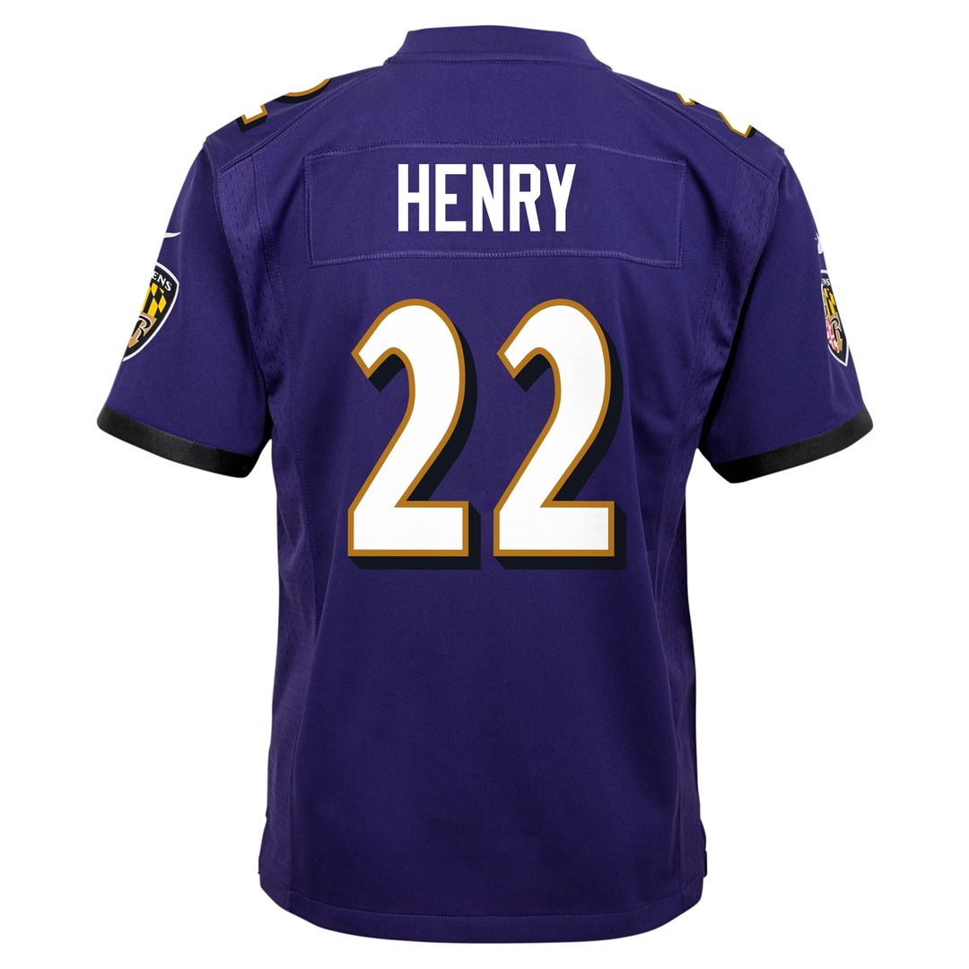 Youth Nike Baltimore Ravens Derrick Henry Purple Game NFL Jersey