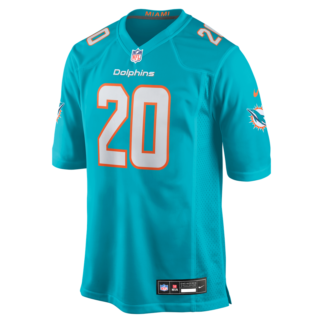 Men's Nike Miami Dolphins Jordyn Brooks Aqua Game NFL Jersey