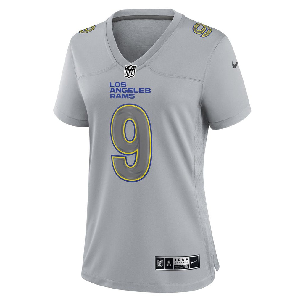 Women's Nike Los Angeles Rams Matthew Stafford Gray Atmosphere Fashion Game NFL Jersey