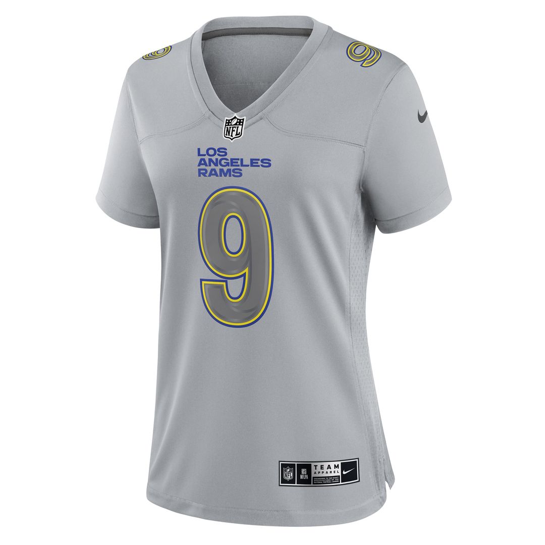 Women's Nike Los Angeles Rams Matthew Stafford Gray Atmosphere Fashion Game NFL Jersey