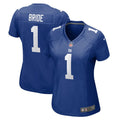 Women's Nike New York Giants Number 1 Bride Royal Game NFL Jersey