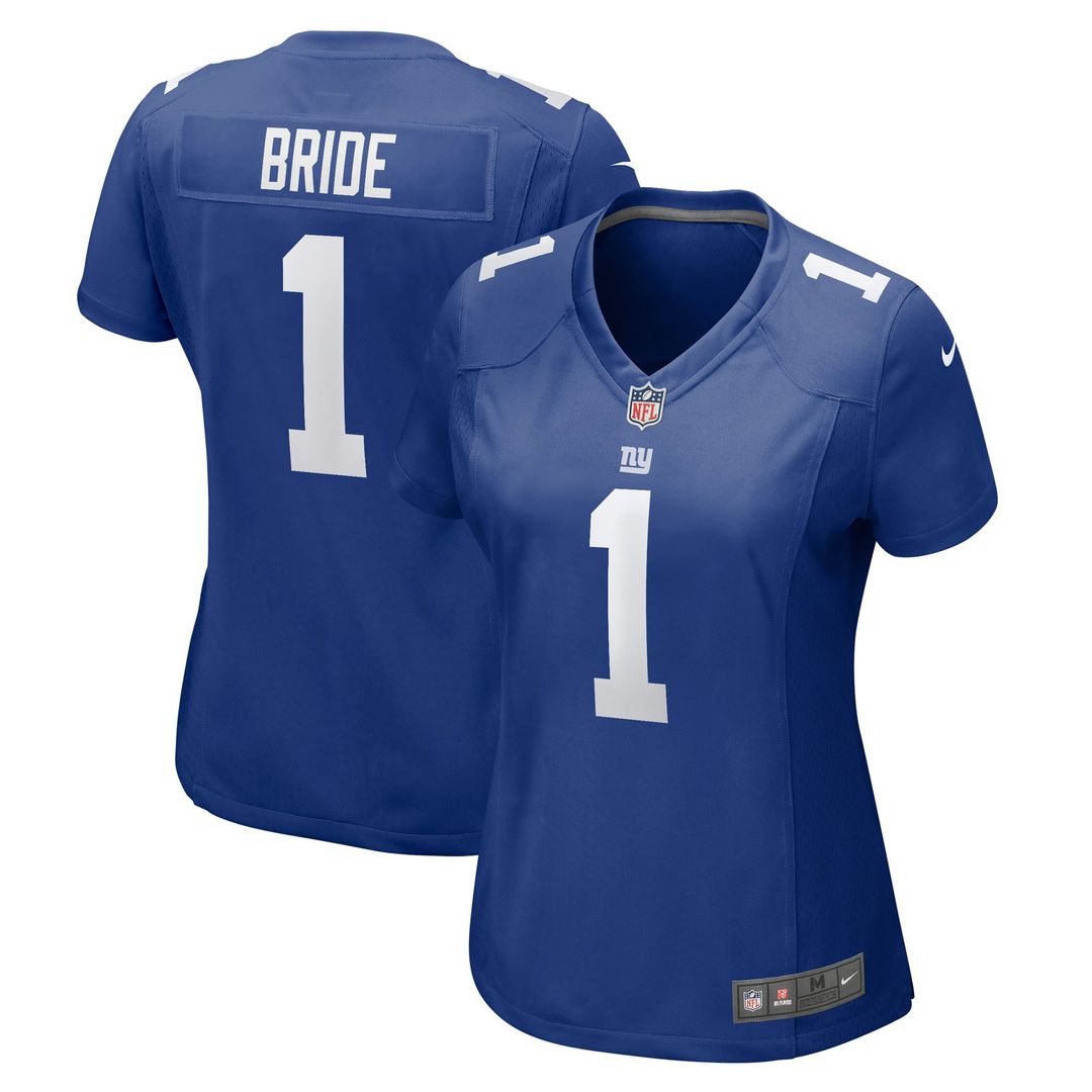 Women's Nike New York Giants Number 1 Bride Royal Game NFL Jersey