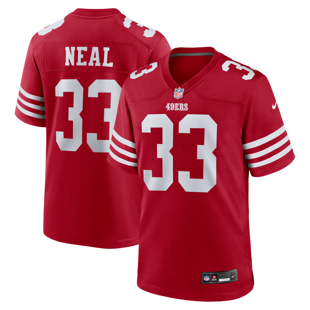 Men's Nike San Francisco 49ers Siran Neal Scarlet Team Game NFL Jersey