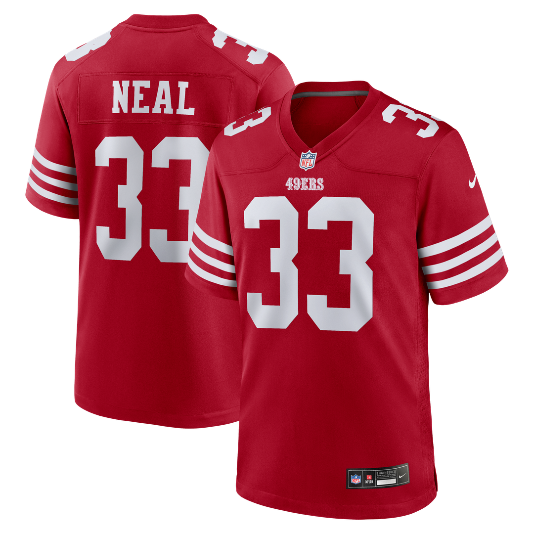 Men's Nike San Francisco 49ers Siran Neal Scarlet Team Game NFL Jersey