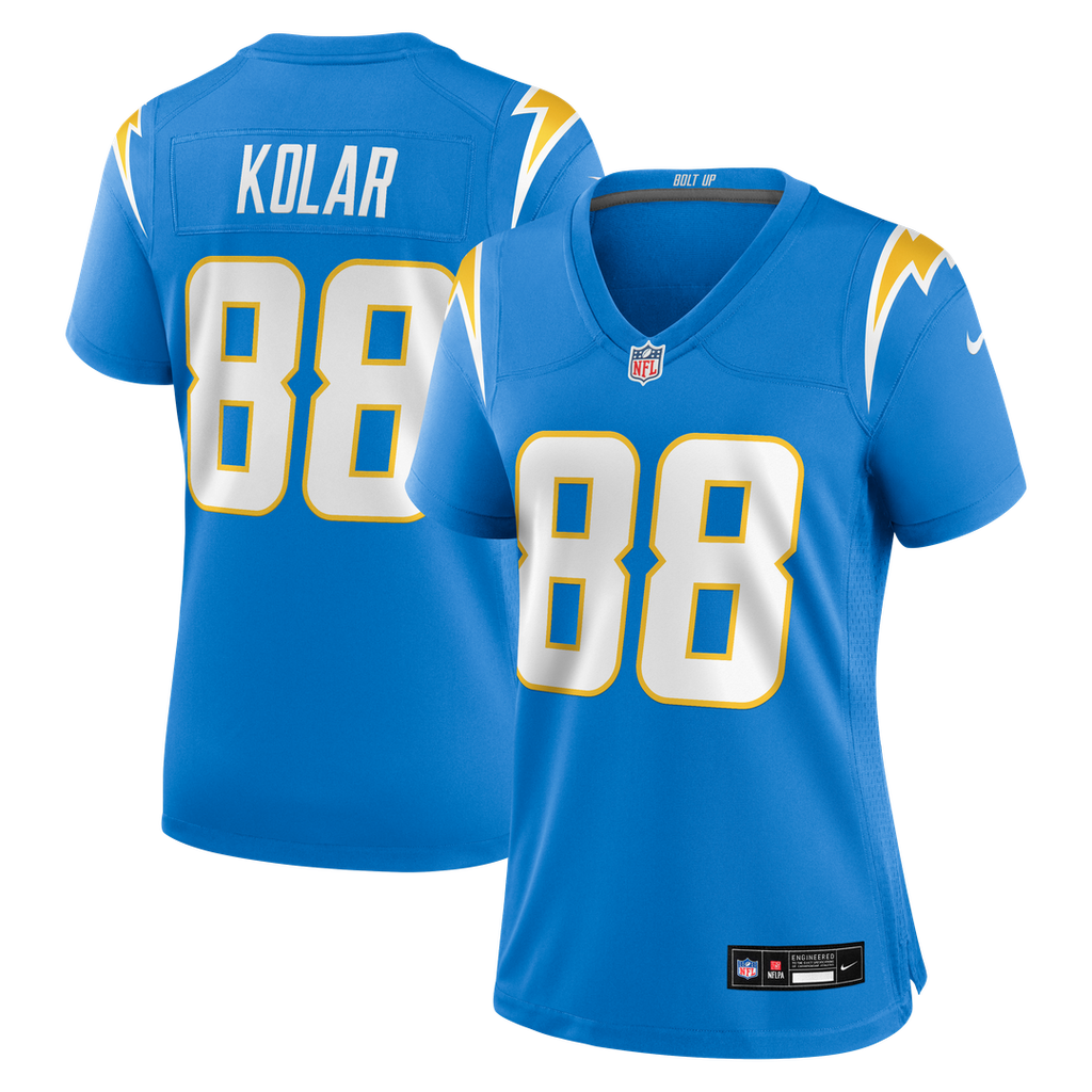 Women's Nike Los Angeles Chargers Charlie Kolar Powder Blue Team Game NFL Jersey