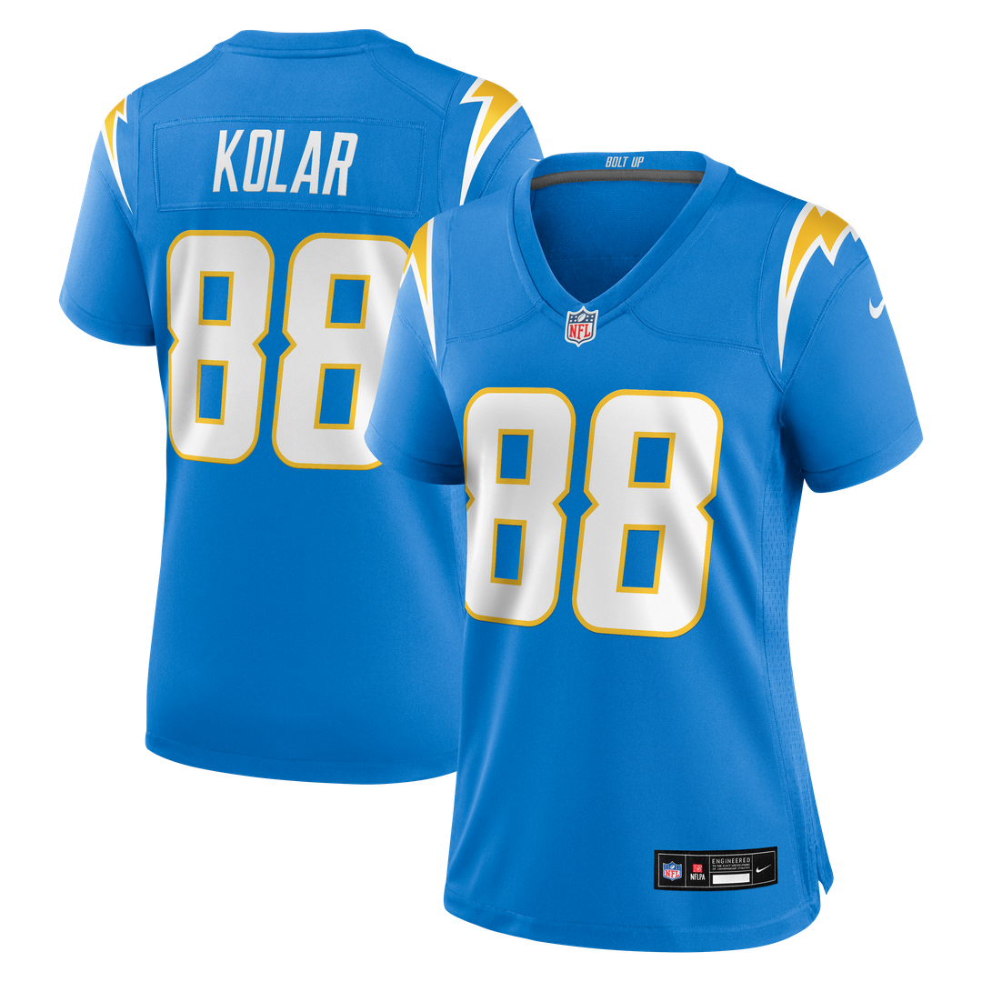 Women's Nike Los Angeles Chargers Charlie Kolar Powder Blue Team Game NFL Jersey