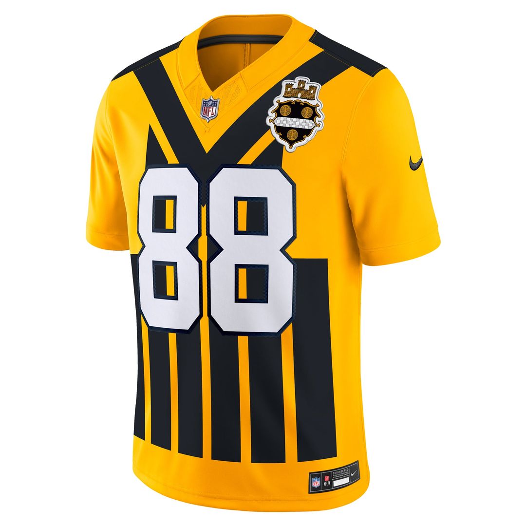 Men's Nike Pittsburgh Steelers Pat Freiermuth Gold Alternate Vapor F.U.S.E. Limited NFL Jersey