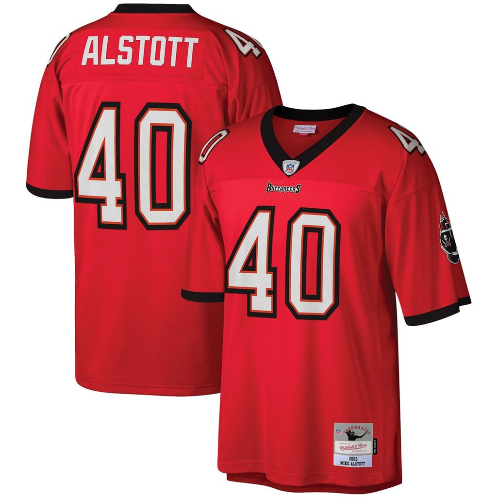Men's Mitchell & Ness Tampa Bay Buccaneers Mike Alstott Red Legacy Replica NFL Jersey
