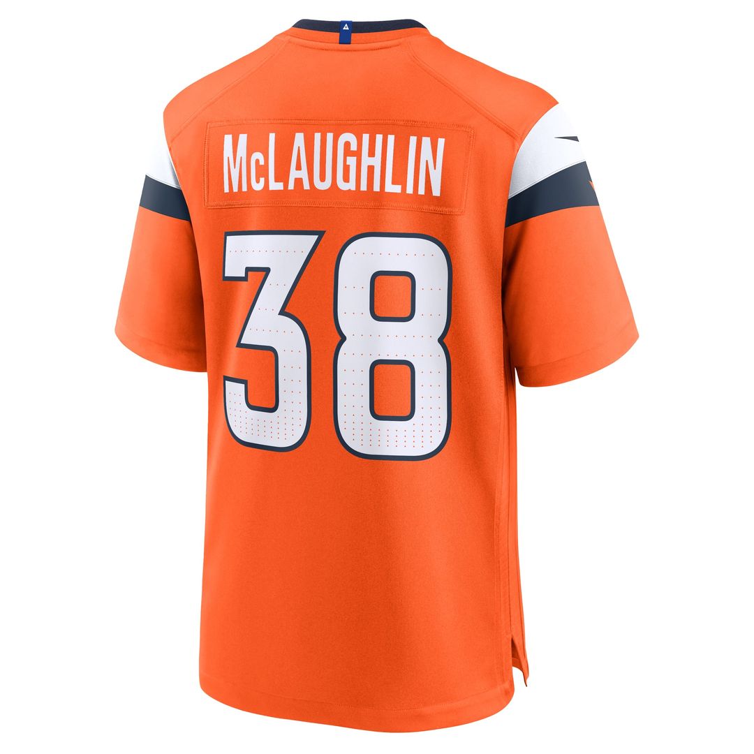 Men's Nike Denver Broncos Jaleel McLaughlin Orange Team Game NFL Jersey
