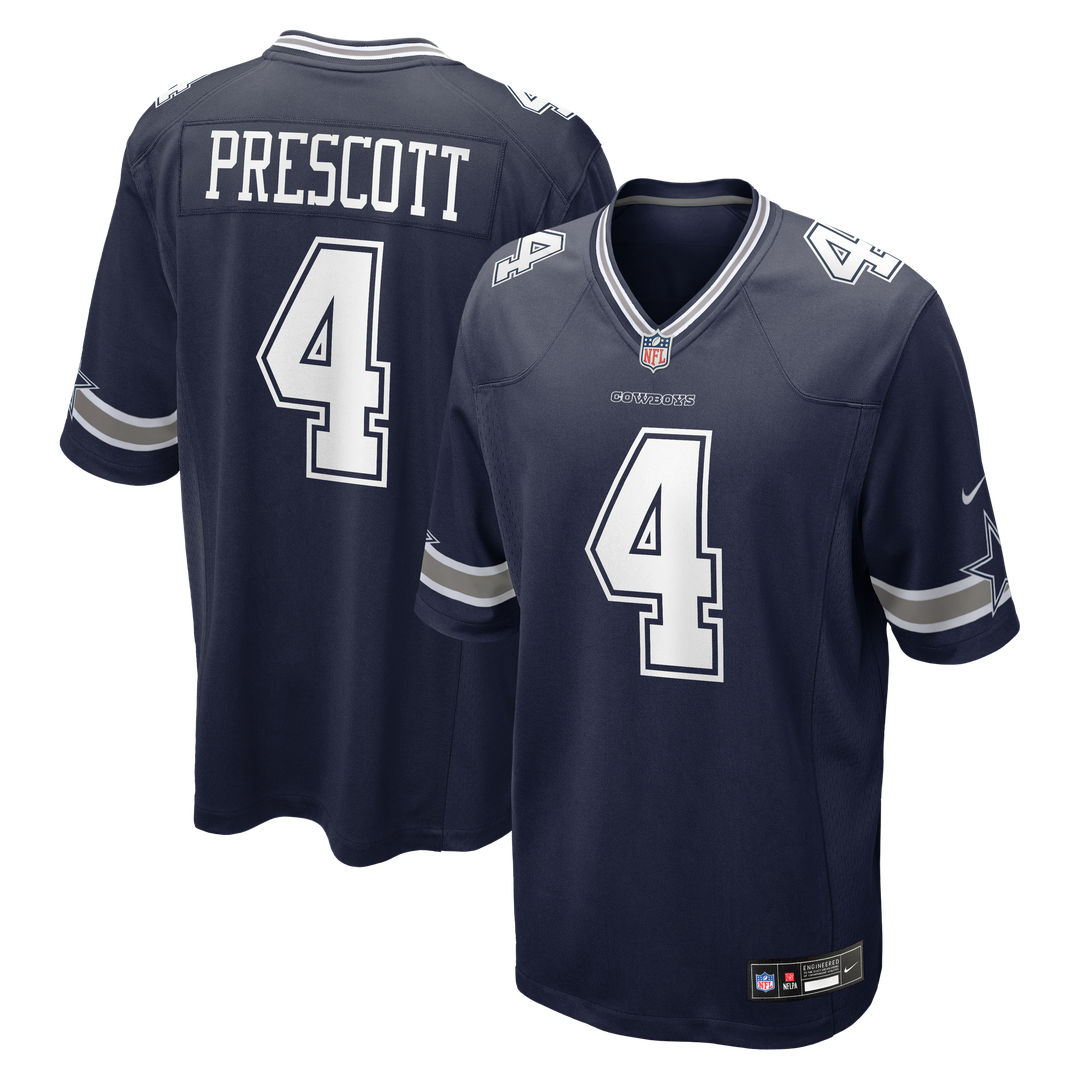 Men's Nike Dallas Cowboys Dak Prescott Navy Game Team NFL Jersey