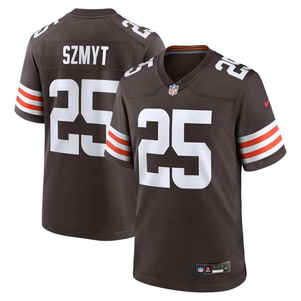 Men's Nike Cleveland Browns Andre Szmyt Brown Team Game NFL Jersey