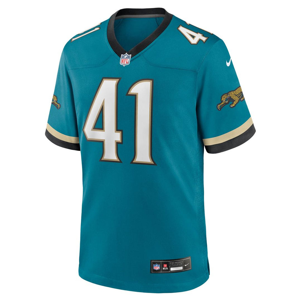 Men's Nike Jacksonville Jaguars Josh Hines-Allen Teal Prowler Throwback Player Game NFL Jersey