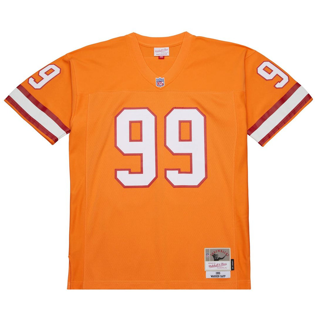 Men's Mitchell & Ness Tampa Bay Buccaneers Warren Sapp Orange 1995 Legacy Replica NFL Jersey