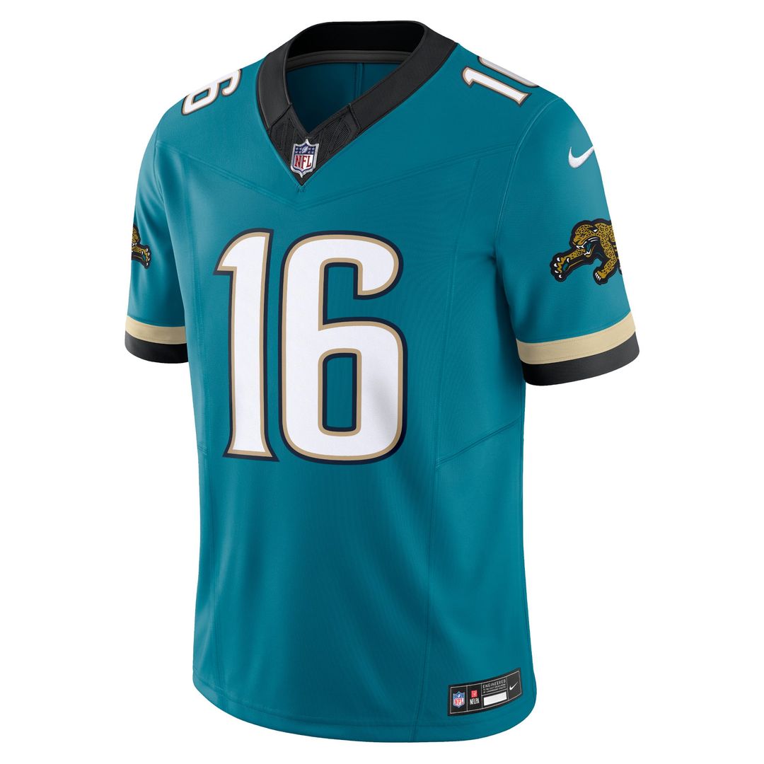 Men's Nike Jacksonville Jaguars Trevor Lawrence Teal Prowler Throwback Vapor F.U.S.E. Limited NFL Jersey