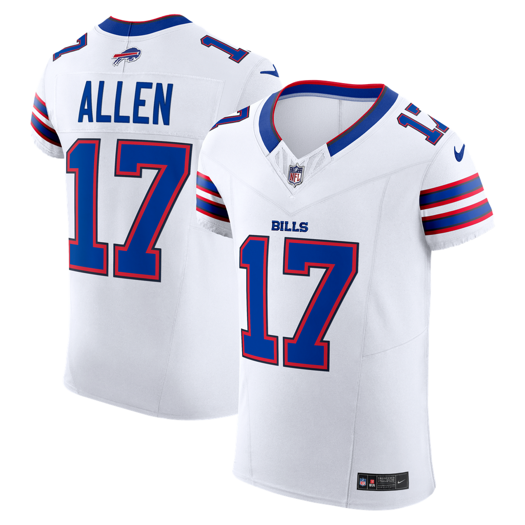 Men's Nike Buffalo Bills Josh Allen White Vapor F.U.S.E. Elite NFL Jersey