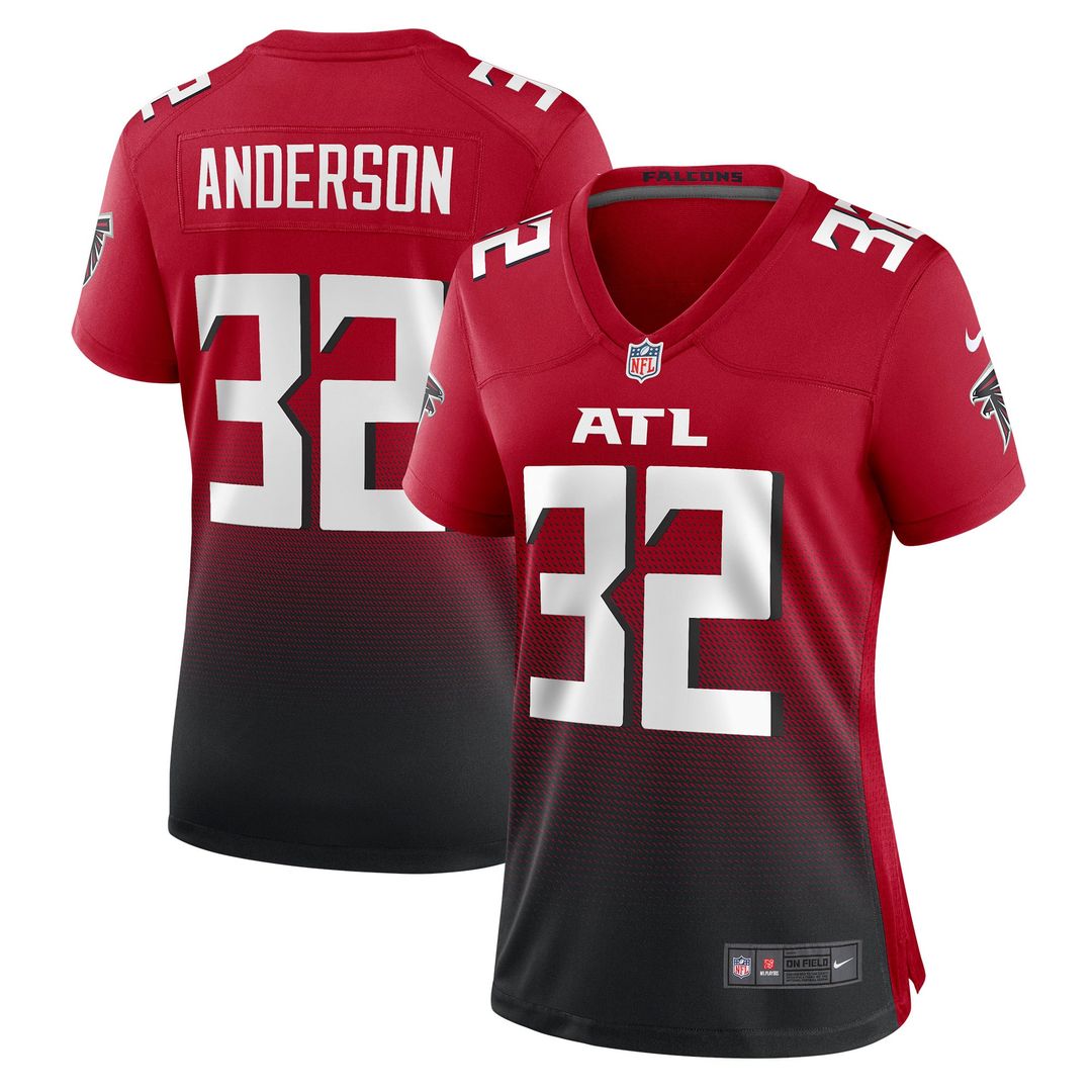 Women's Nike Atlanta Falcons Jamal Anderson Red Retired Game NFL Jersey