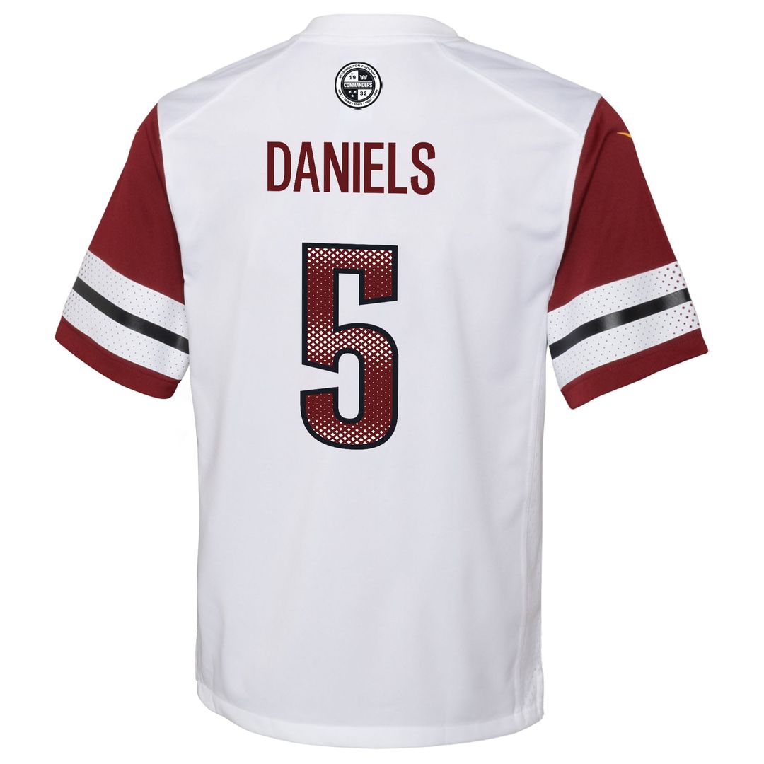 Youth Nike Washington Commanders Jayden Daniels White Game NFL Jersey