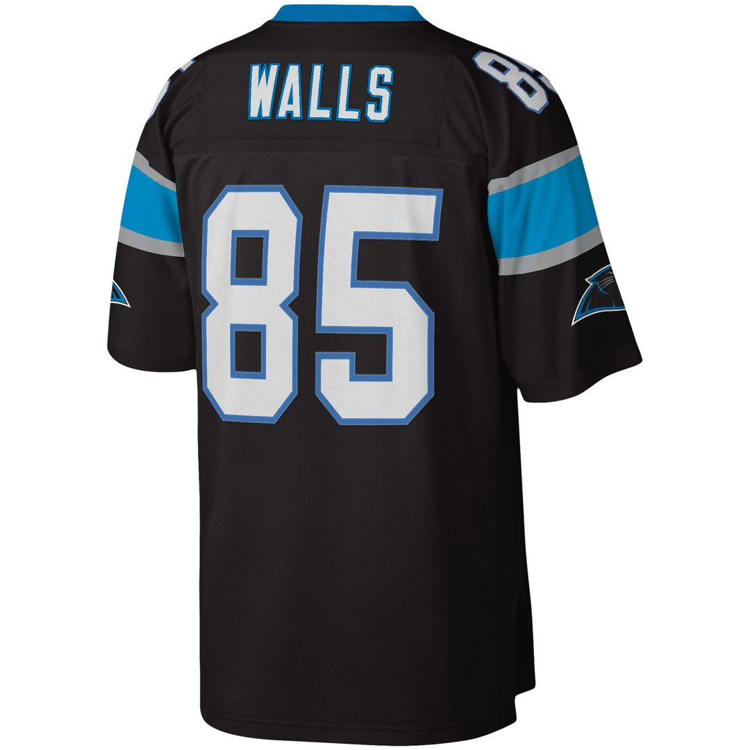 Men's Mitchell & Ness Carolina Panthers Wesley Walls Black Legacy Replica NFL Jersey