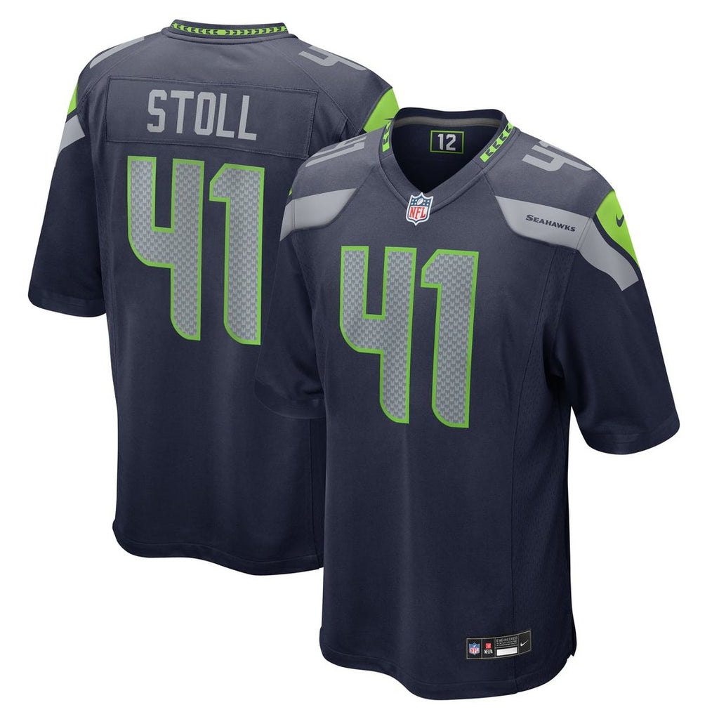 Men's Nike Seattle Seahawks Chris Stoll College Navy Game NFL Jersey
