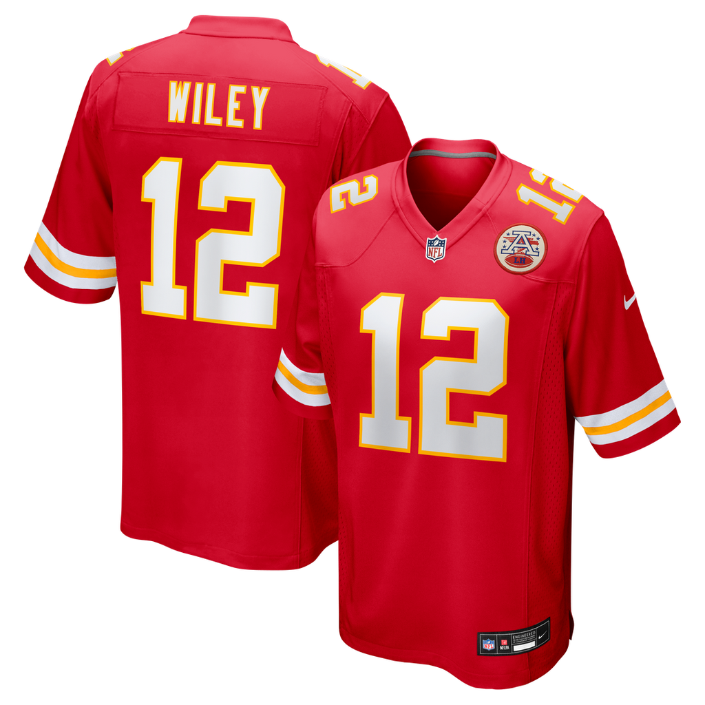 Men's Nike Kansas City Chiefs Jared Wiley Red Game NFL Jersey