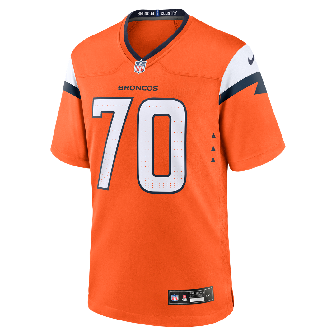 Men's Nike Denver Broncos Marques Cox Orange Team Game NFL Jersey