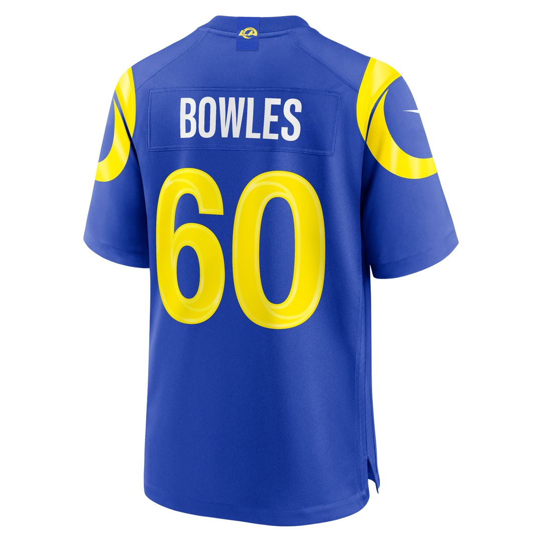 Men's Nike Los Angeles Rams Wyatt Bowles Royal Team Game NFL Jersey